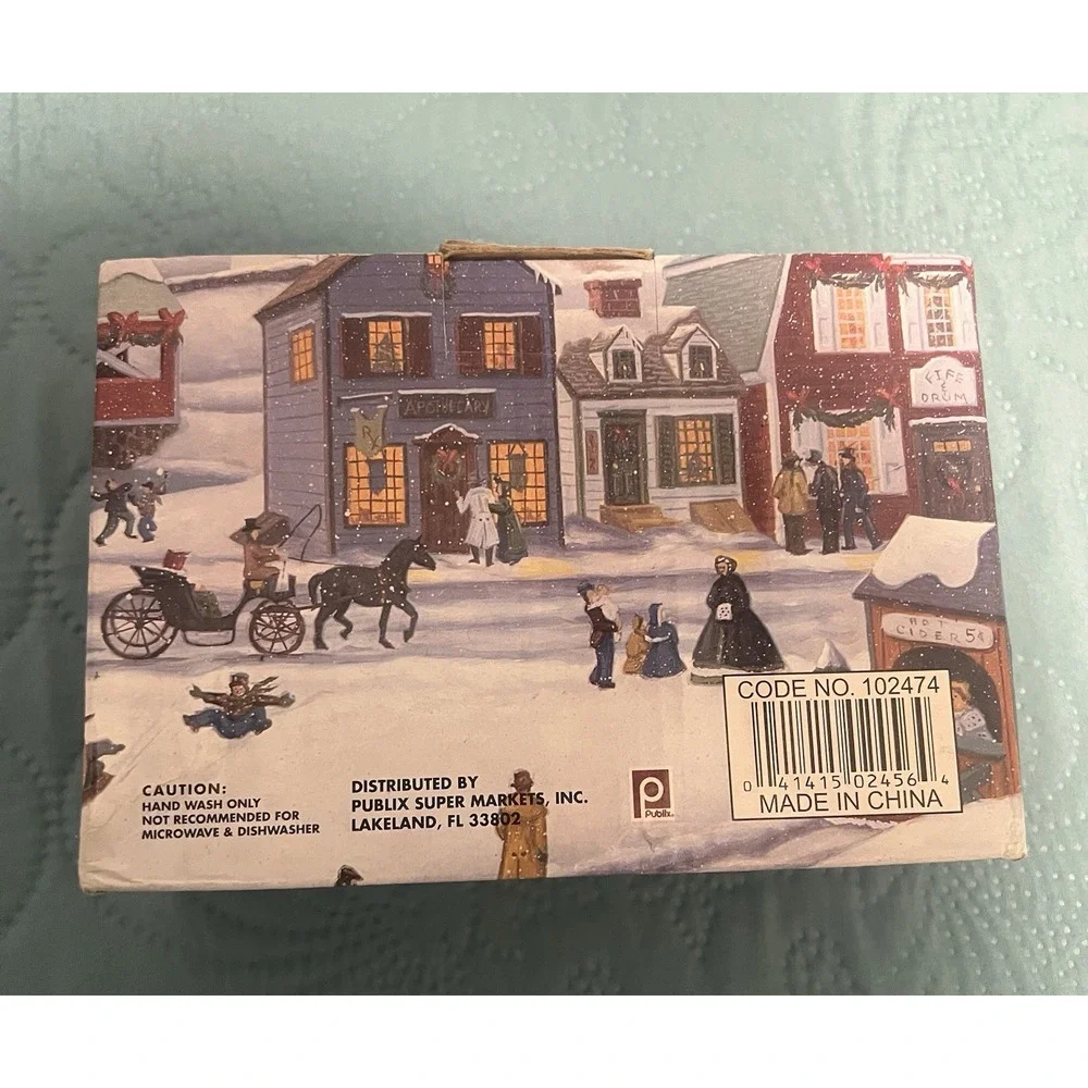 Publix Seasons Greeters Mr & Mrs Santa Claus Napkin Rings‎ Holders Set of 4 New
